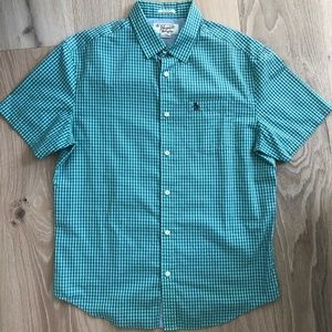 Original Penguin Blue/Green Gingham Button Down L